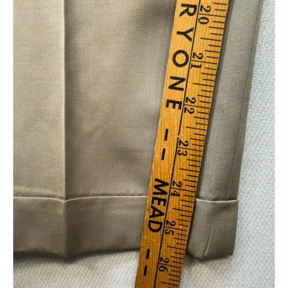 Brooks Brothers Mens Pleated Wool Dress Pants Size 36x26 Beige Tan - Picture 7 of 12